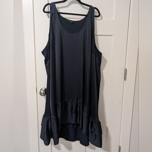 Universal Standard navy ruffle hem dress 2xl/30